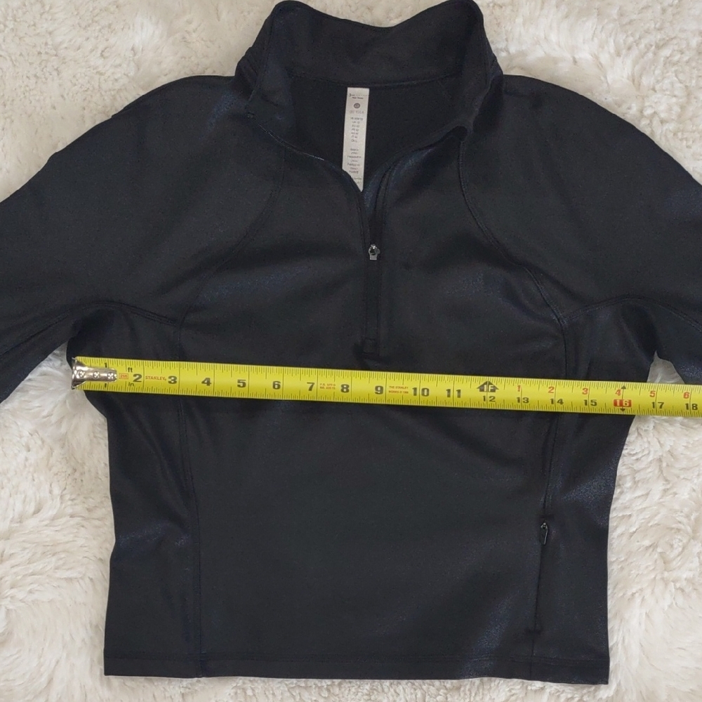 CRZ YOGA FAUX LEATHER Black Women's Long Sleeve Top - Picture 16 of 17